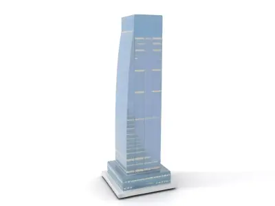 Sleek Glass Skyscraper model pack Low-poly 3D model buy