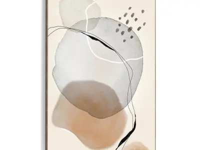 Plaster Two Photo Frame 385 Low-poly 3D model