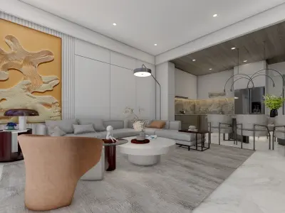 LIVING ROOM INTERIOR 3D model buy