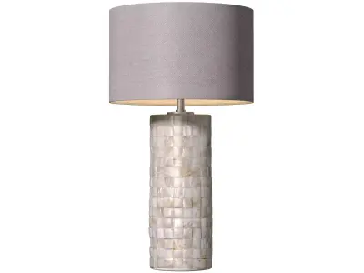 Modern Mother-of-Pearl Nacre Marble Mosaic Nightstand Table Lamp 3D model