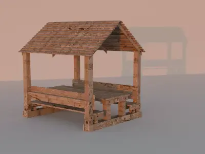 Gazebo Low-poly 3D model