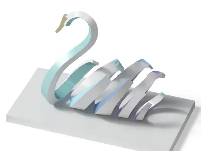  Swan Statue 3D model