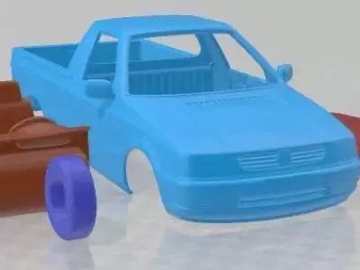 Volkswagen Caddy 1995 Printable Car  3D print model