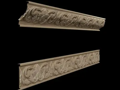 Moulding two ornate moldings 3D print model