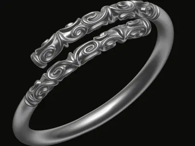 Patterned bangle 1 3D print model