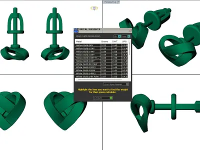 Heart stud earrings 3D print model 3D print model