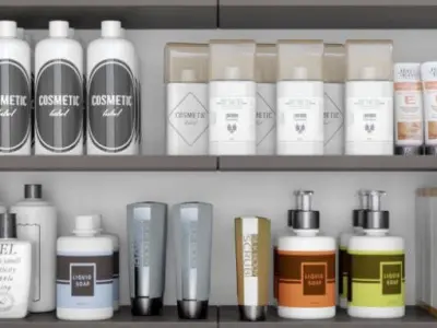 Large cosmetic set 3D model