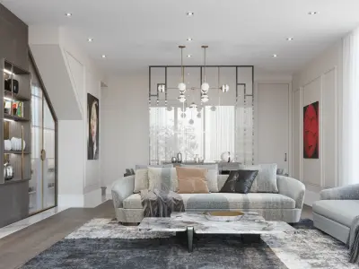 Modern Living Room 3D model get