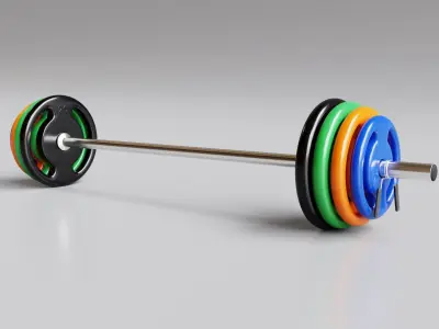 Gym Barbell 003 3D model