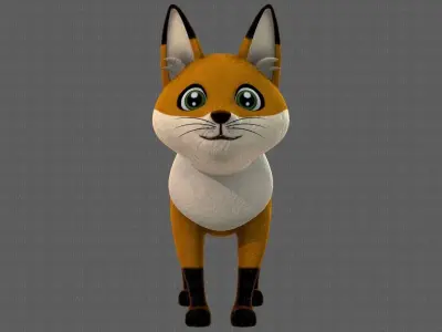 Dog base cartoonV10 Low-poly 3D model