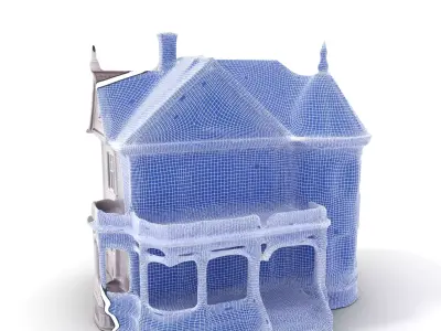 Victorian Lavender Mansion model pack Low-poly 3D model