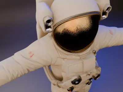 3d model of an astronaut blend gltf Free 3D model