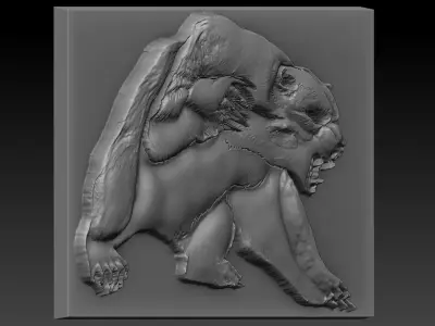 Bearr plate with holes 3D print model
