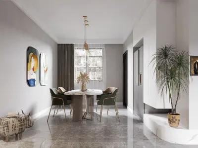 Luxury apartment living room105 3D model