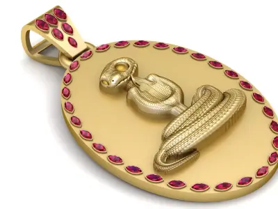 Cobra Pendant 3D Printable Model 3D print model