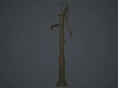 Hand Pump 1B Low-poly 3D model