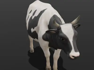 Cow Animated 3d Model Low-poly 3D model