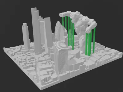 KING KONG in LONDON 3D print model