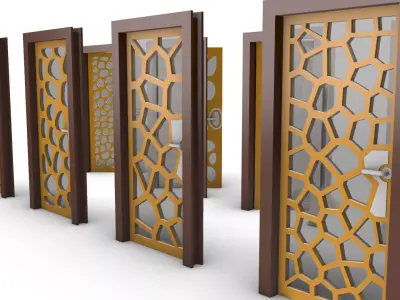 Voronoi Doors Set 3D model