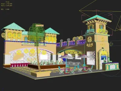 Booth - Area - 12X12-3DMAX2009-03 3D model
