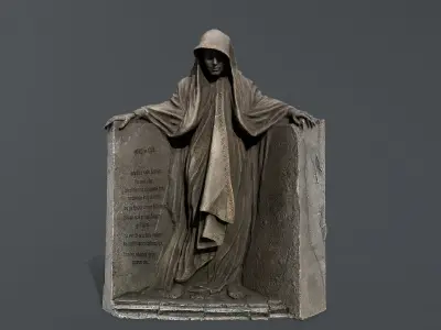 Dark Woman Low-poly 3D model