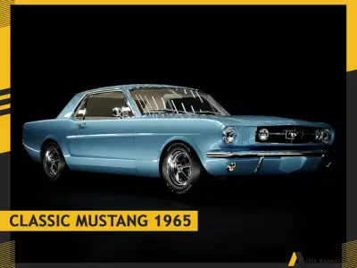 Ford Mustang 1965 Coupe Classic Pony Car  3D model
