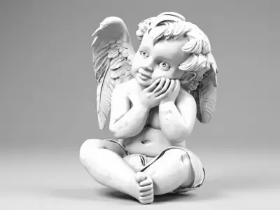 Sleeping Angel Baby 3D Model for Jewelry Pendant Design 3D print model