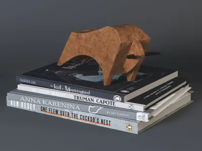 Book Set 01 3D model