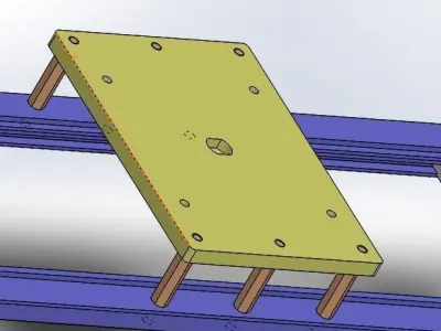 Clappers positioning structure 3D model