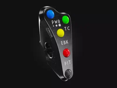 MotoGP Style Racing Controls Superbike Pad Carbon Fiber TrueSize 3D model