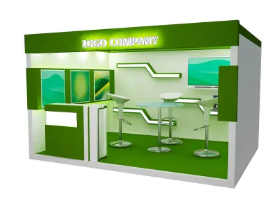  Booth Exhibition Stand a405b  3D model