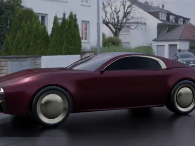 Blender Sports Car - 2-Door Coupe 3D model