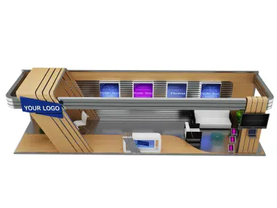  Booth Exhibition Stand a430 3D model