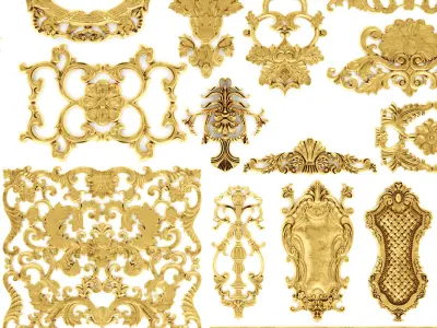 Cartouches SET 36 3D model