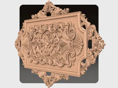 Carved decor for cnc 39 3D model