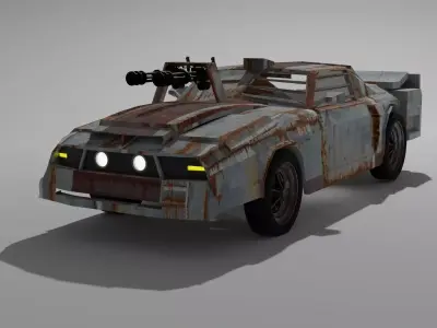 Death Race Car Rusty Model 3D model