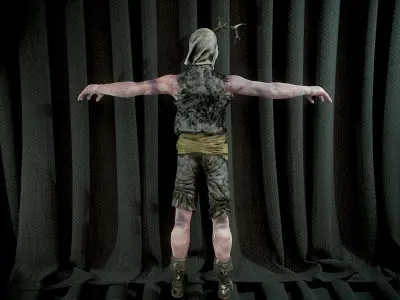 Pirat Monstrt Low-poly 3D model