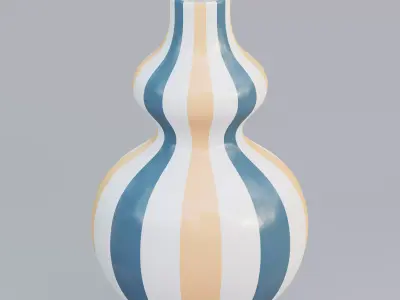 Vase37 vase with stripes 3D model