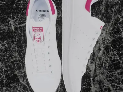 Adidas 3D Shoes - White - Pink - Stan Smith Series Low-poly 3D model