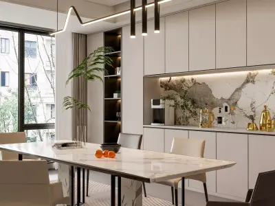 Dining room Dining interior Dining table 30 3D model