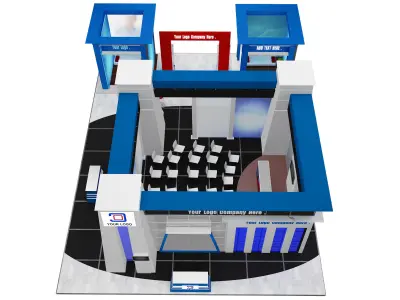 Booth Exhibition Stand a590a 3D model