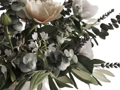 Photorealistic model of bouquets of flowers in vase   3D model