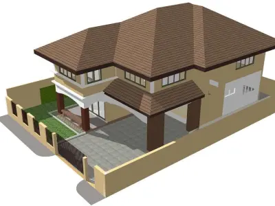 Single house 3D model