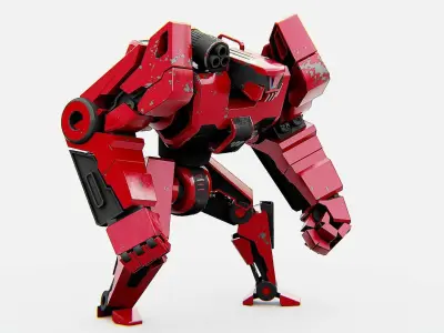 COMBAT DROID XARA  Rigged for Unreal Engine - Unity - MIXAMO 3D model