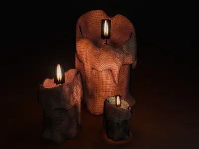 Game-Ready Candle Low-poly 3D model