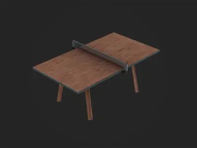 Tennis Table Low-poly 3D model