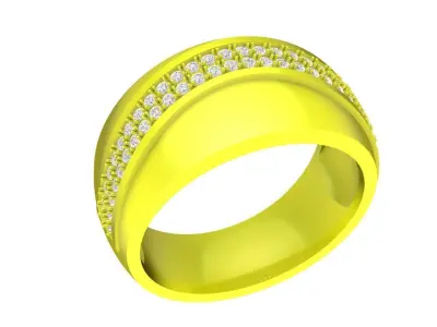 4543 Korean Style Fashion Diamond Women Ring 3D print model