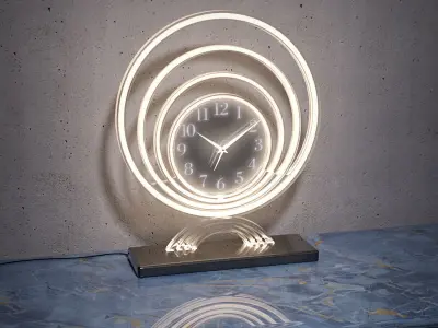Modern Glass Clock Daz 3D model