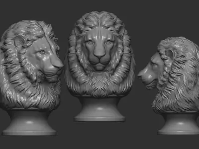 lion head 3D model