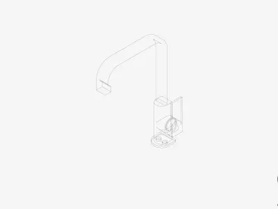 Sink Mixer - Luxury - Glide Low-poly 3D model
